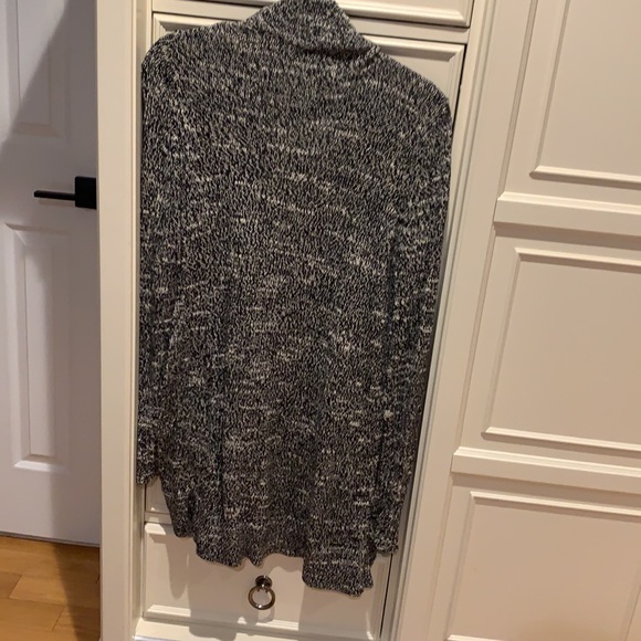 Women JCREW Size M black and white open cardigan. 100% Cotton - Picture 6 of 6